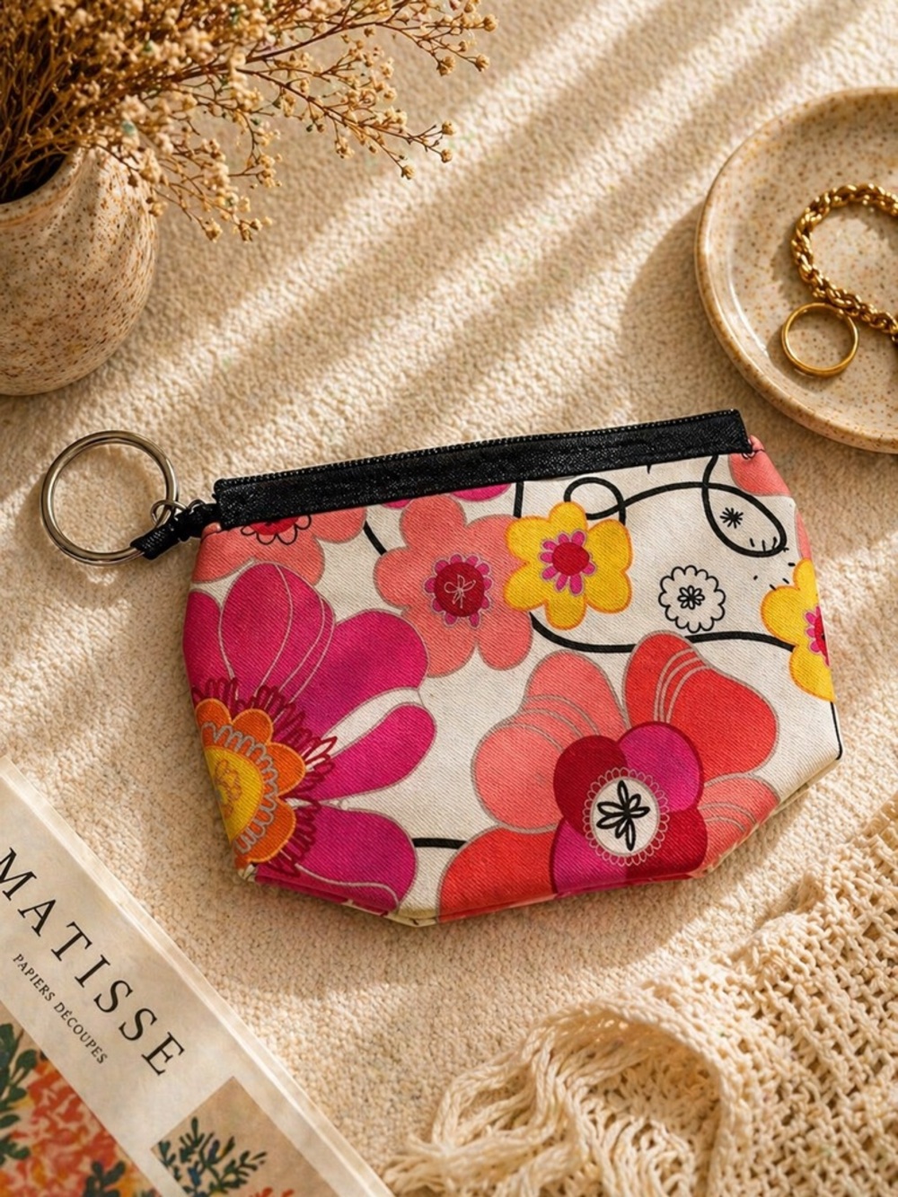 Lancôme Floral Pattern MakeUp Cosmetics Pouch Bag‎